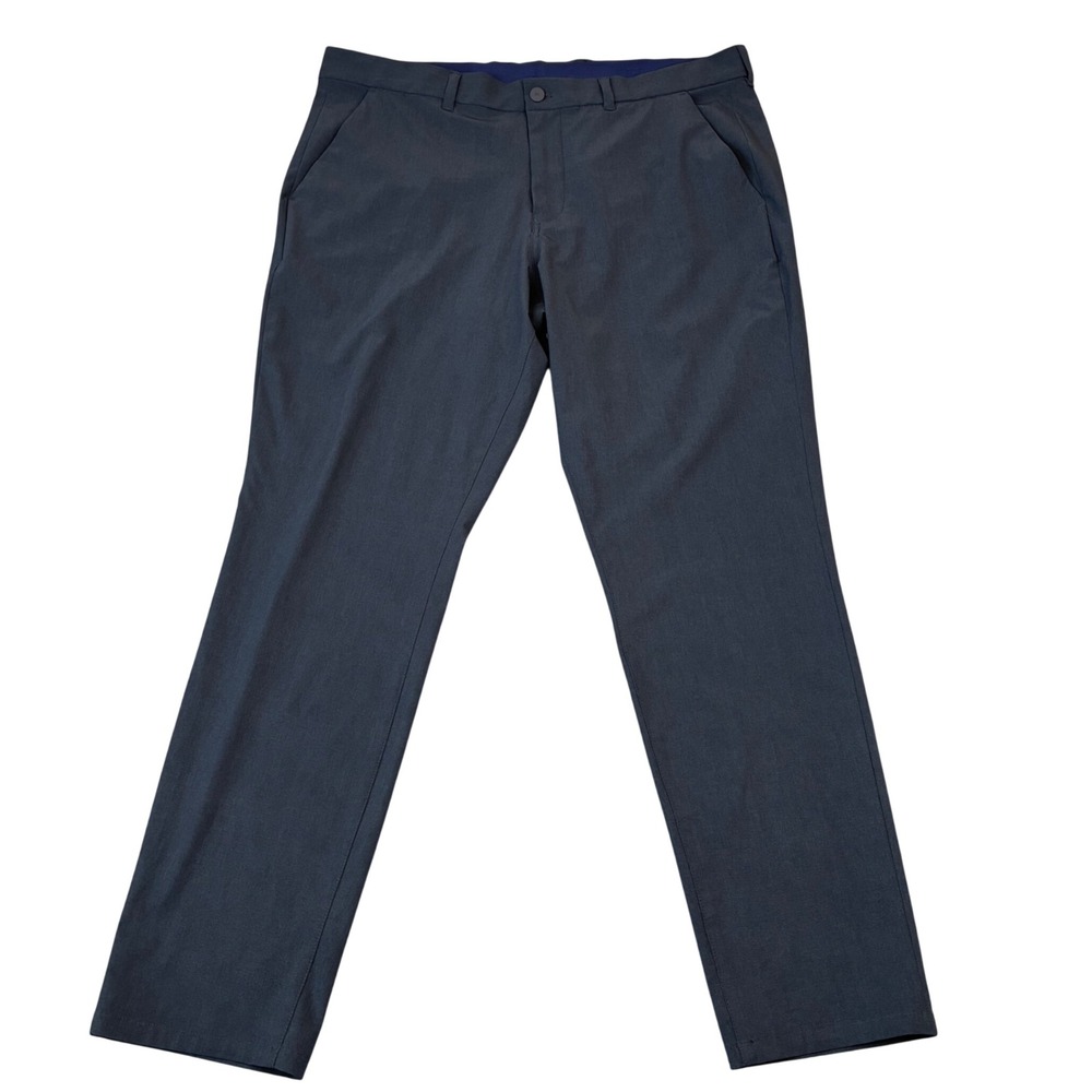 Mizzen+Main Helmsman Pants Men 40x32 Gray Slim Fit Performance Stretch Chino - Picture 3 of 9